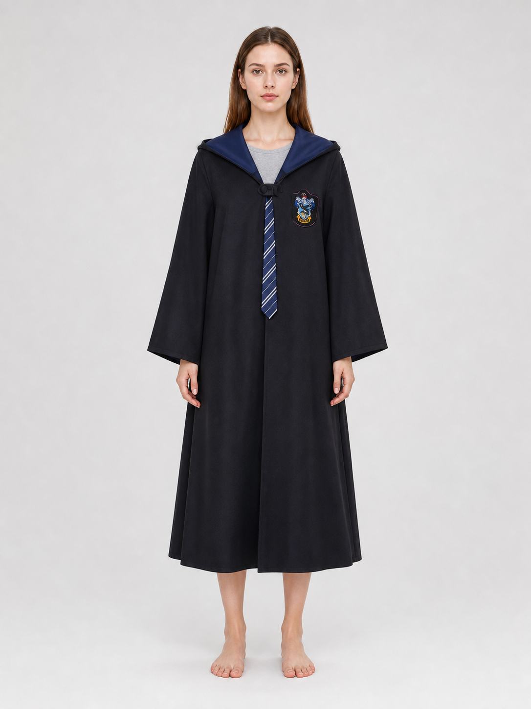 Wizard robe costume with hood and tie