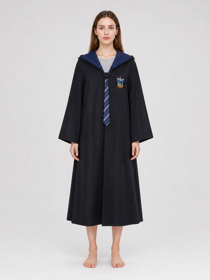 Wizard robe costume with hood and tie