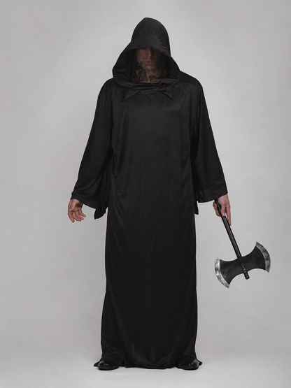 Black Hooded Cloak for Halloween and Cosplay