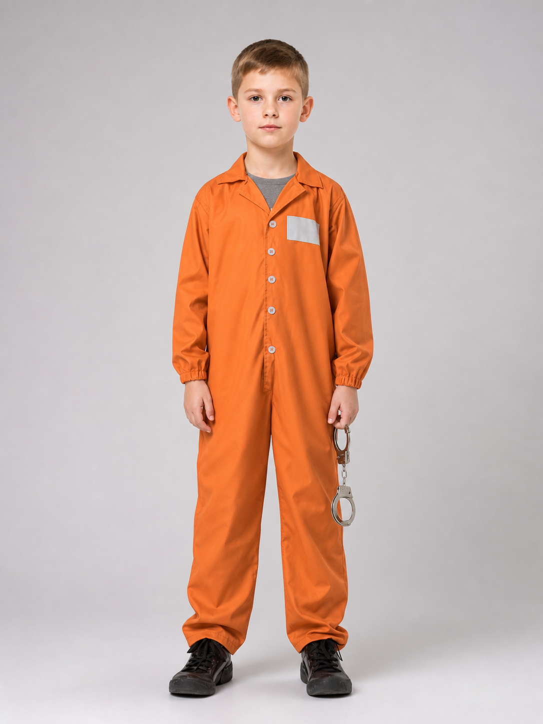 Children’s Prisoner Costume with Orange Jumpsuit