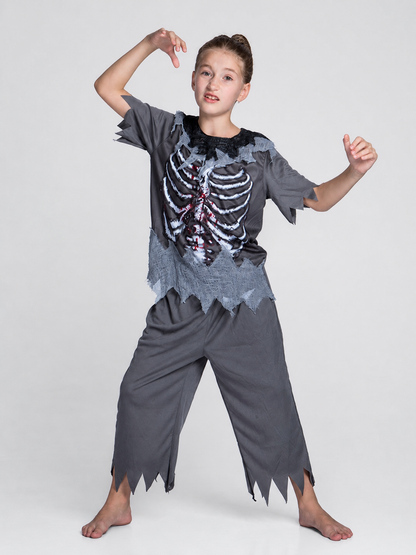 Halloween Skeleton Costume: Shirt and Pants