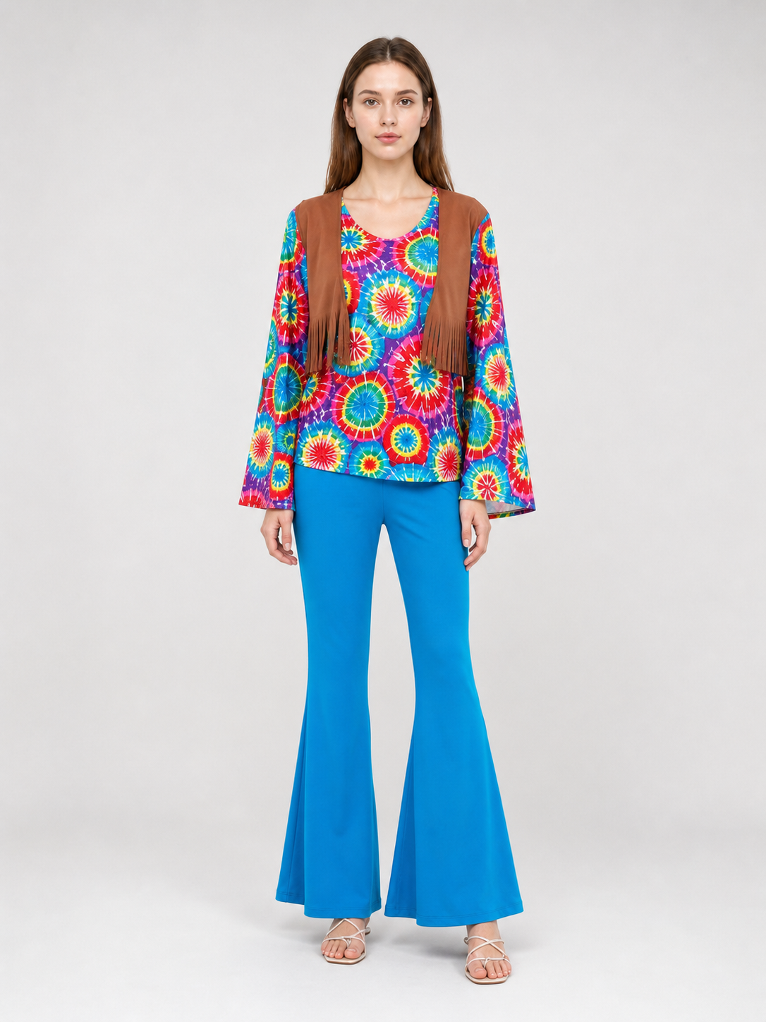 Party Set: Flared-Sleeve Top and Pants