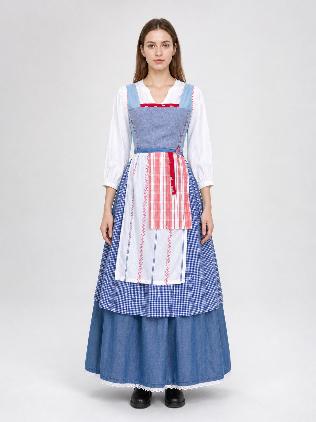 Folk-Style Carnival Costume with Long Skirt