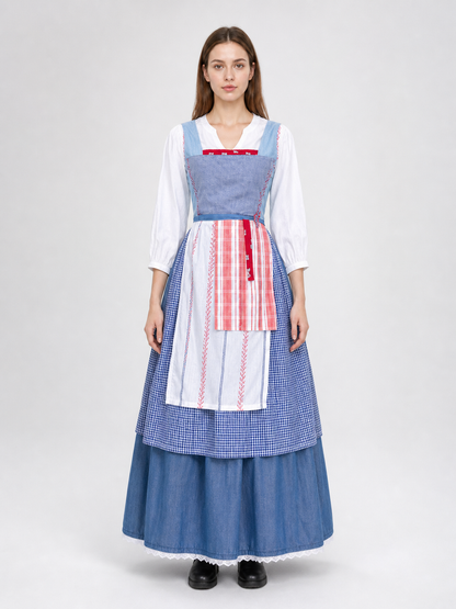 Folk-Style Carnival Costume with Long Skirt