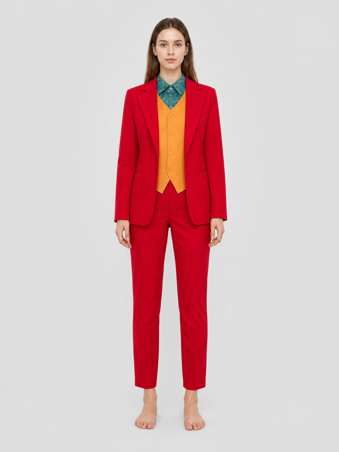 Clown Cosplay Costume: Red Set