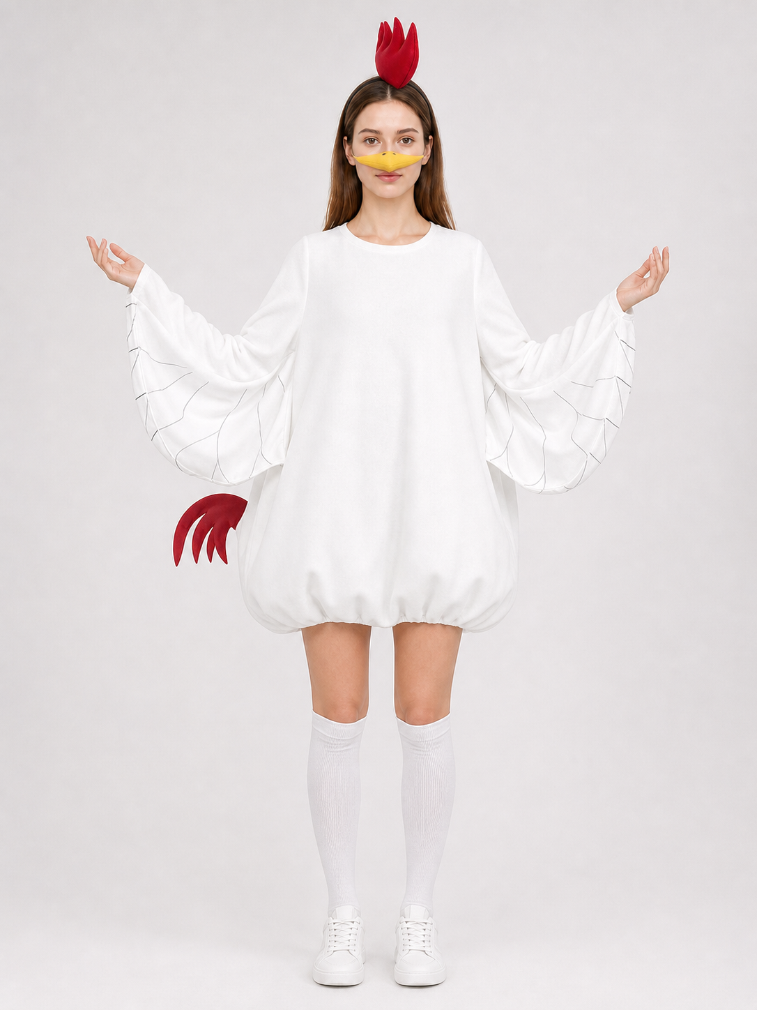 Adult Chicken Costume with Wings and Accessories