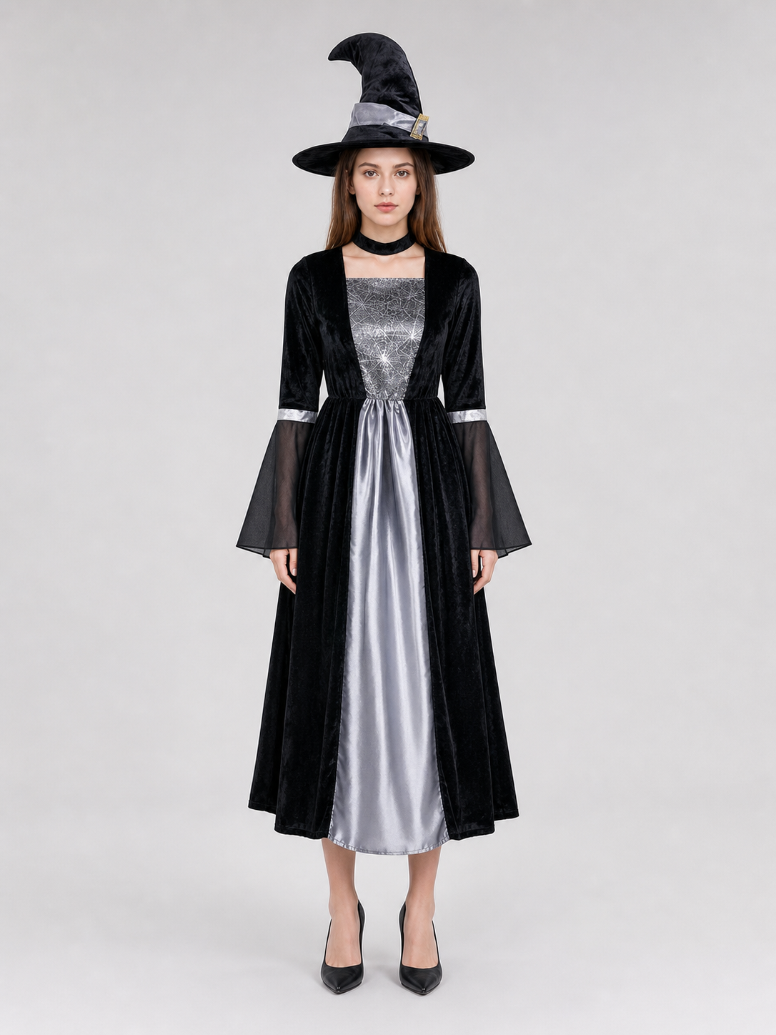 Halloween Witch Costume: Dress and Hat