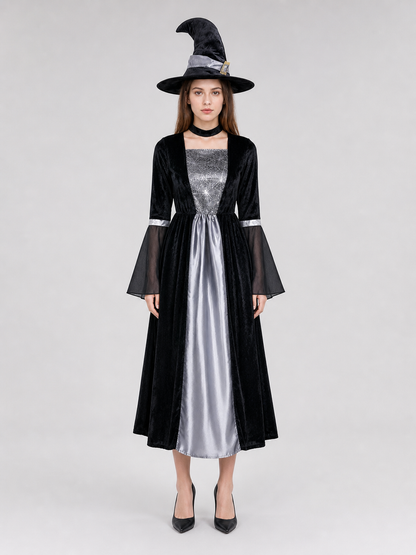 Halloween Witch Costume: Dress and Hat