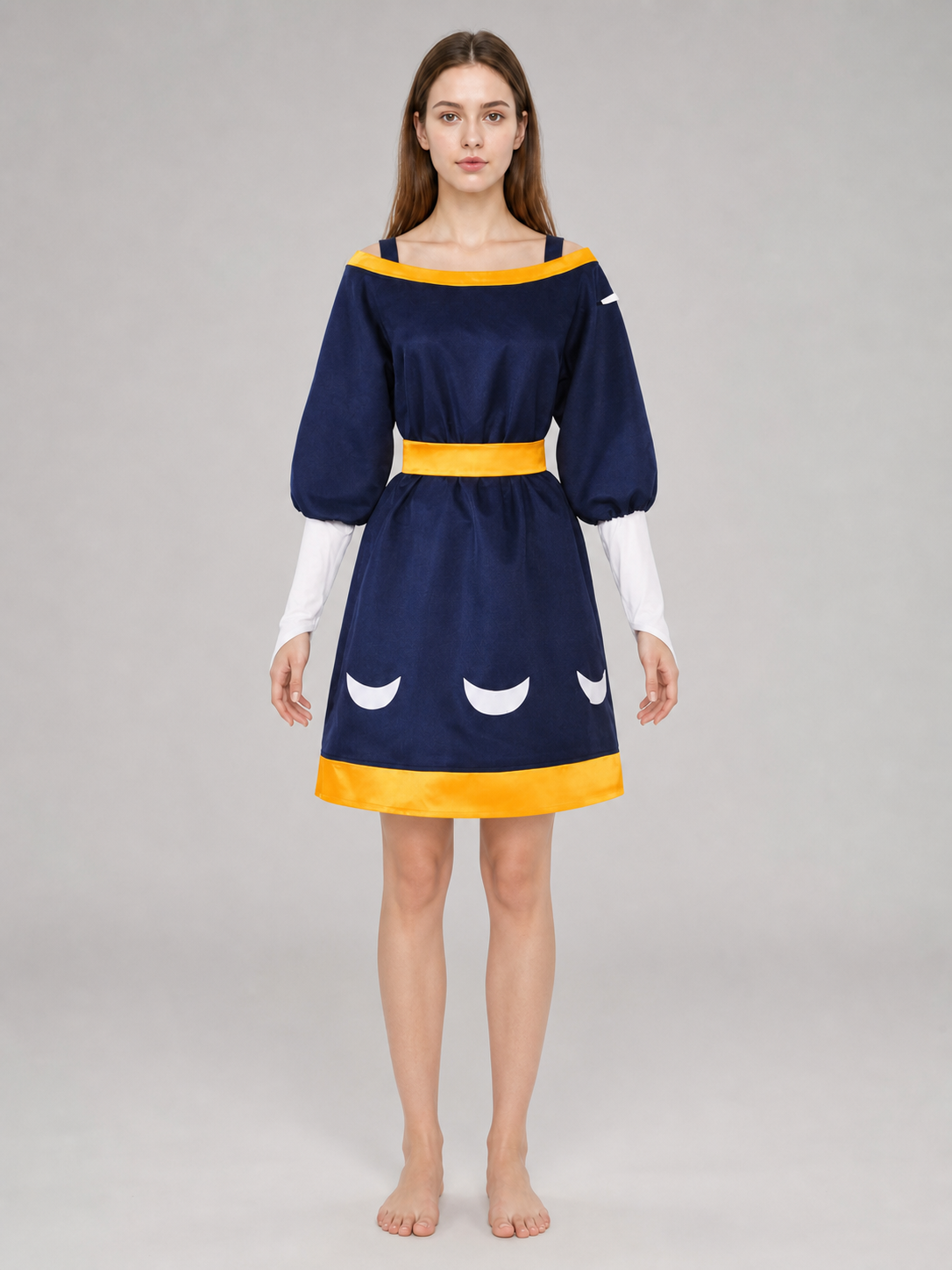 Amity cosplay costume: dress, skirt, belt, sleeves