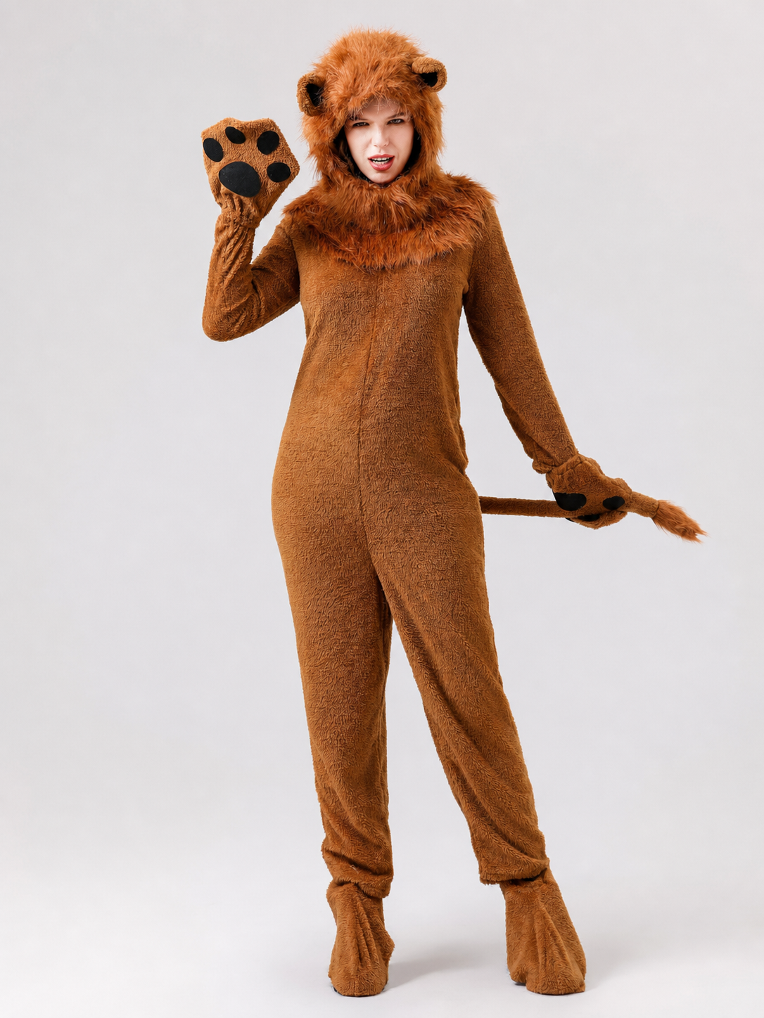 Lion Costume with Hood for Parties