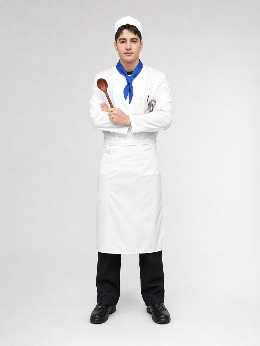 Halloween chef costume with apron and chef hat