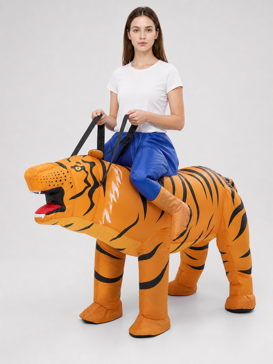Inflatable Riding Tiger Costume, One Size