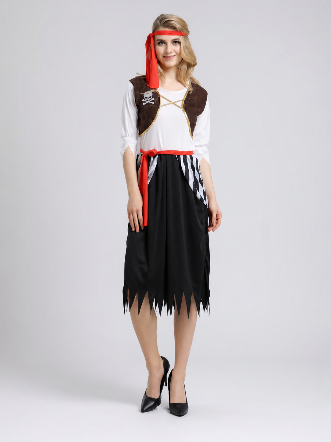 Pirate Costume with Headband and Belt
