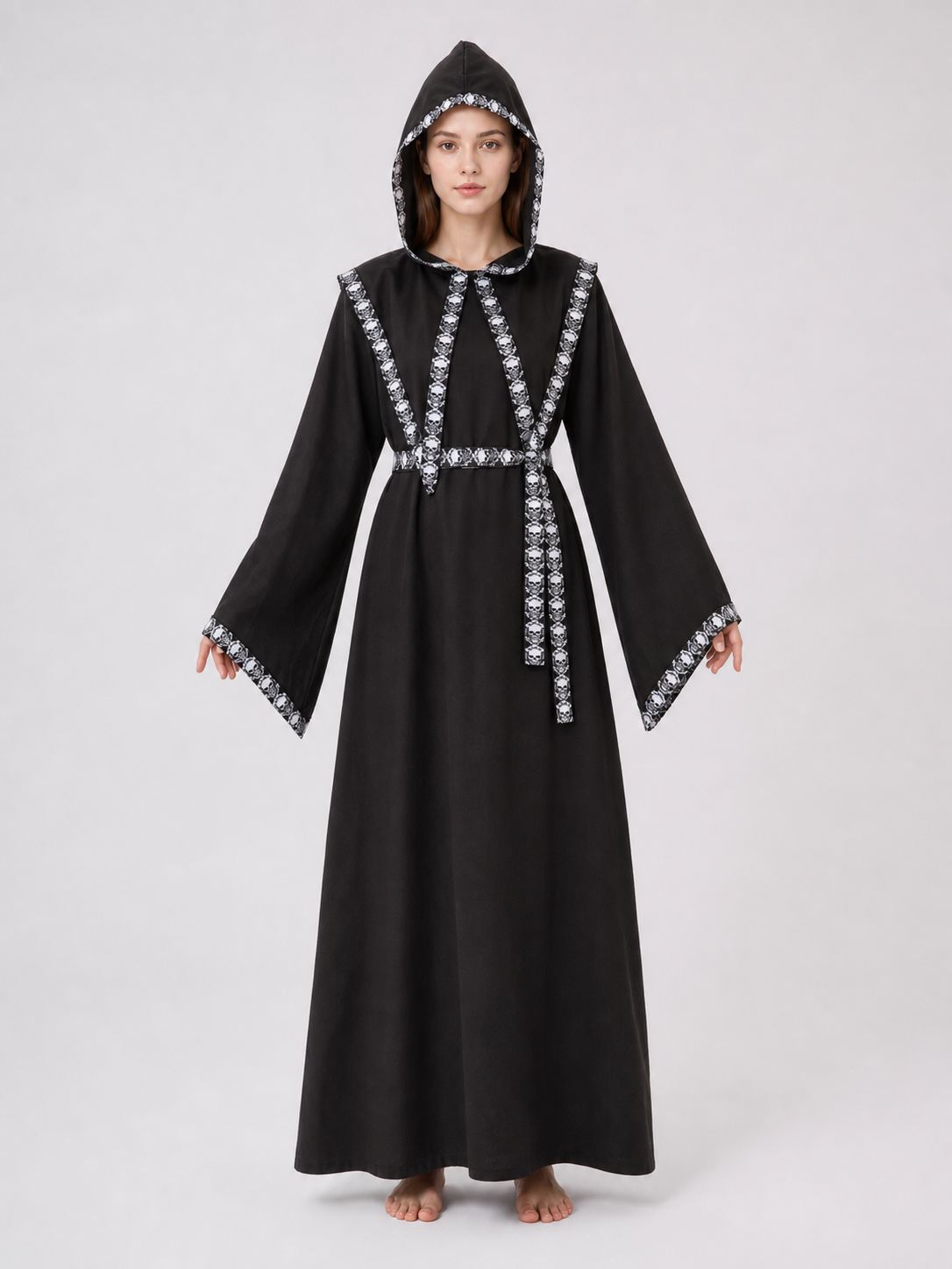 Hooded Robe, Gothic Halloween Costume