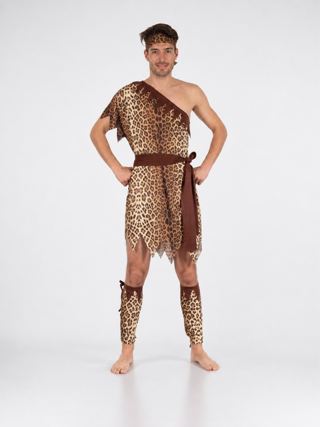 Primitive Man Costume with Leopard Print