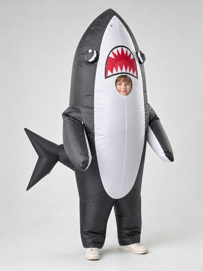 Inflatable Shark Costume with USB Fan
