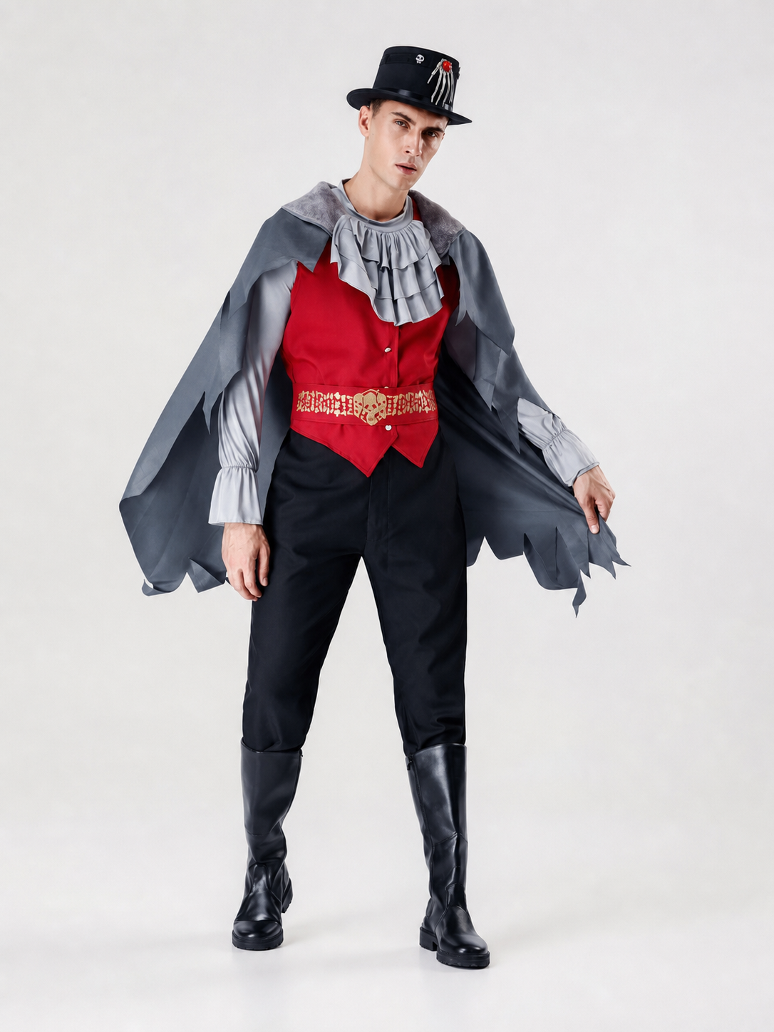 Vampire Halloween costume with cape and hat