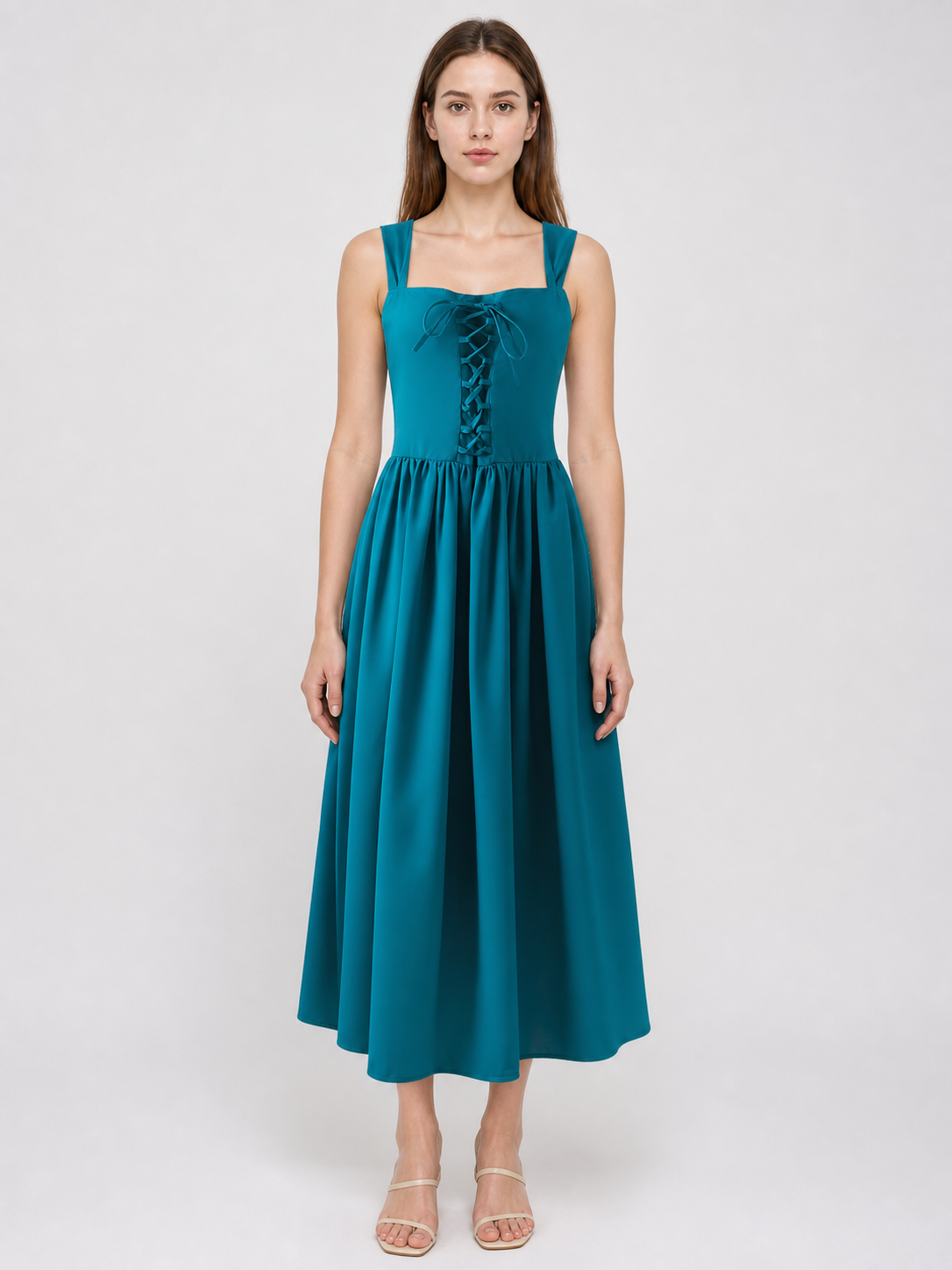 Medieval Strappy Lace-Up Dress