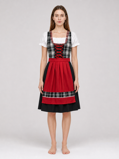 Plaid Dress Costume with Apron and Accessories