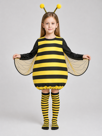 Striped Bee Costume with Wings