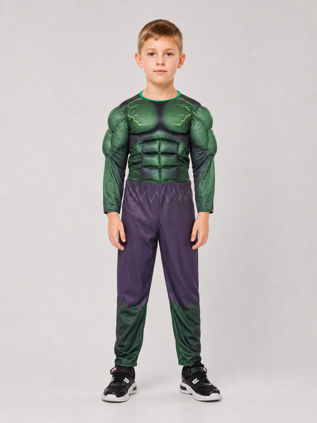 Kids' Hulk superhero costume with mask, jumpsuit