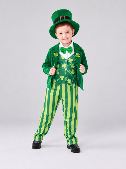 Leprechaun Costume: Hat, Vest, Pants
