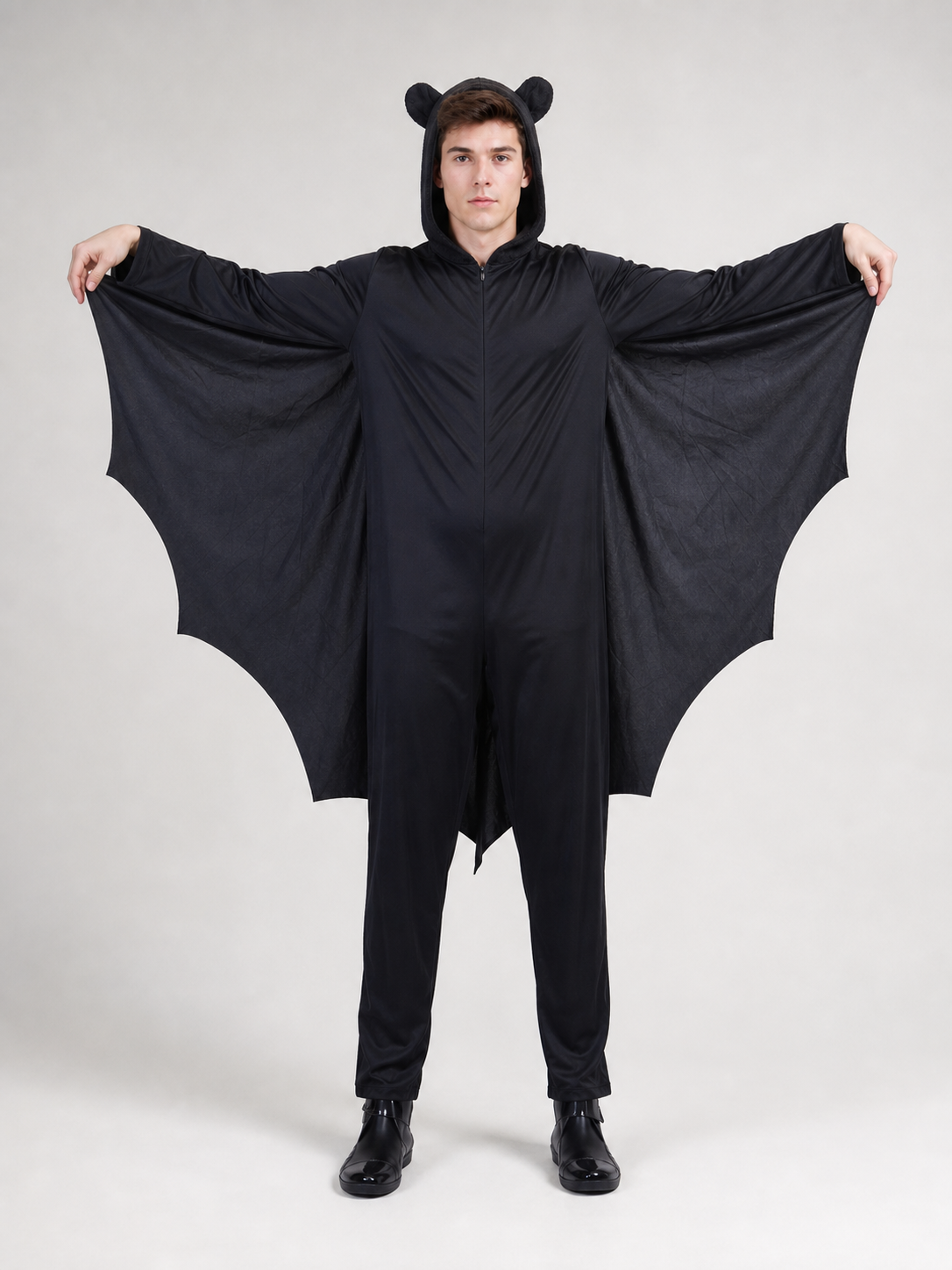 Hooded Bat Costume on-model view 2
