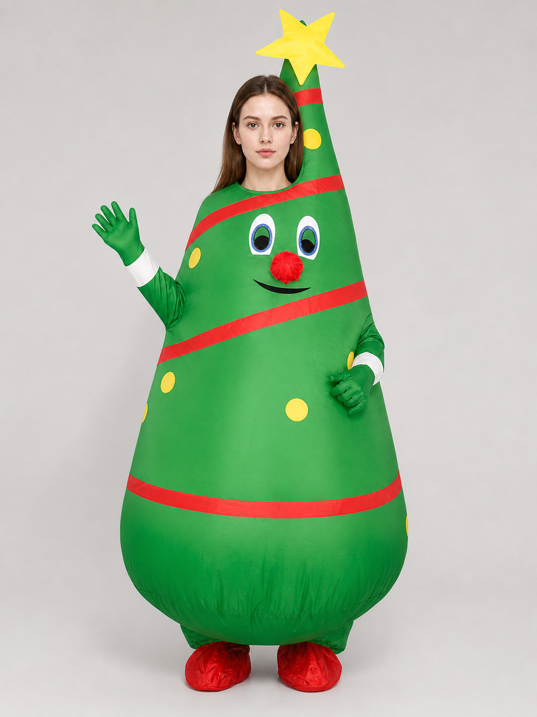Christmas Tree Ornament with a Smile and a Star