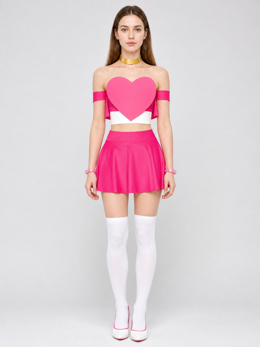 Miss Heed Cosplay Set: Top and Skirt with Heart