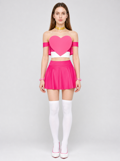 Miss Heed Cosplay Set: Top and Skirt with Heart