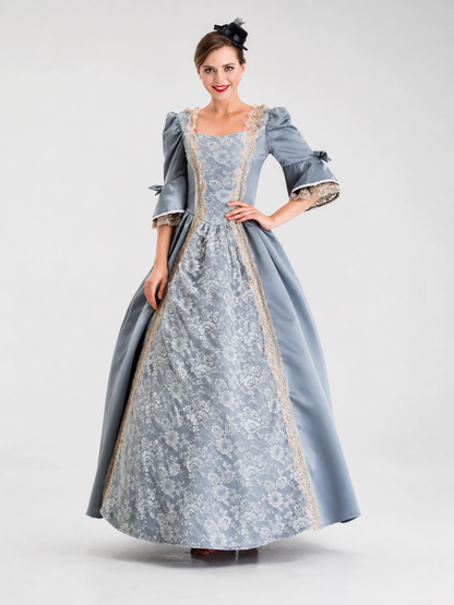 Historical-Style Carnival Dress with Lace