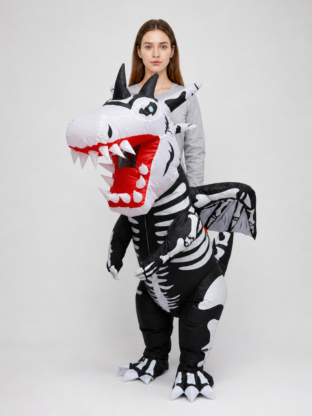 Skeleton Dinosaur Costume with Wings for Halloween