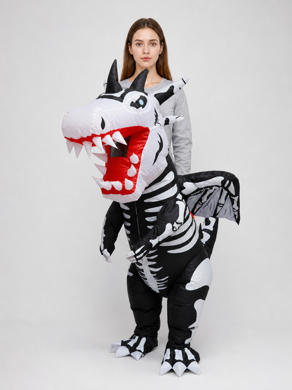 Skeleton Dinosaur Costume with Wings for Halloween