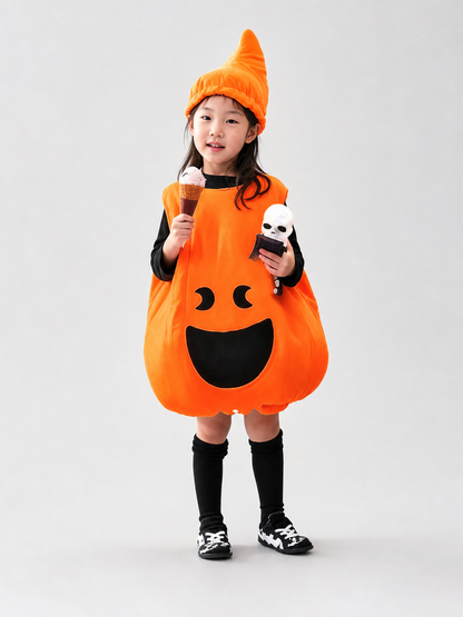 Pumpkin Halloween Costume with Hat
