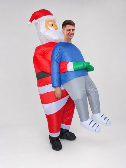 Inflatable Santa Costume with a Person