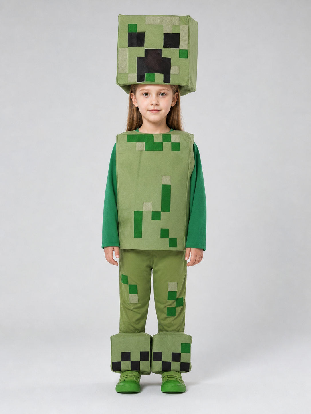 Kids' Creeper Costume, Minecraft Halloween Cosplay
