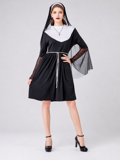 Religious-style cosplay costume with veil