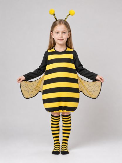 Striped Bee Costume with Wings