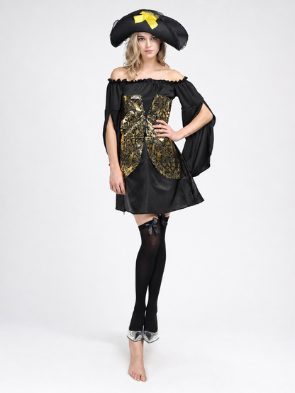 Pirate-Style Costume with Hat and Dress