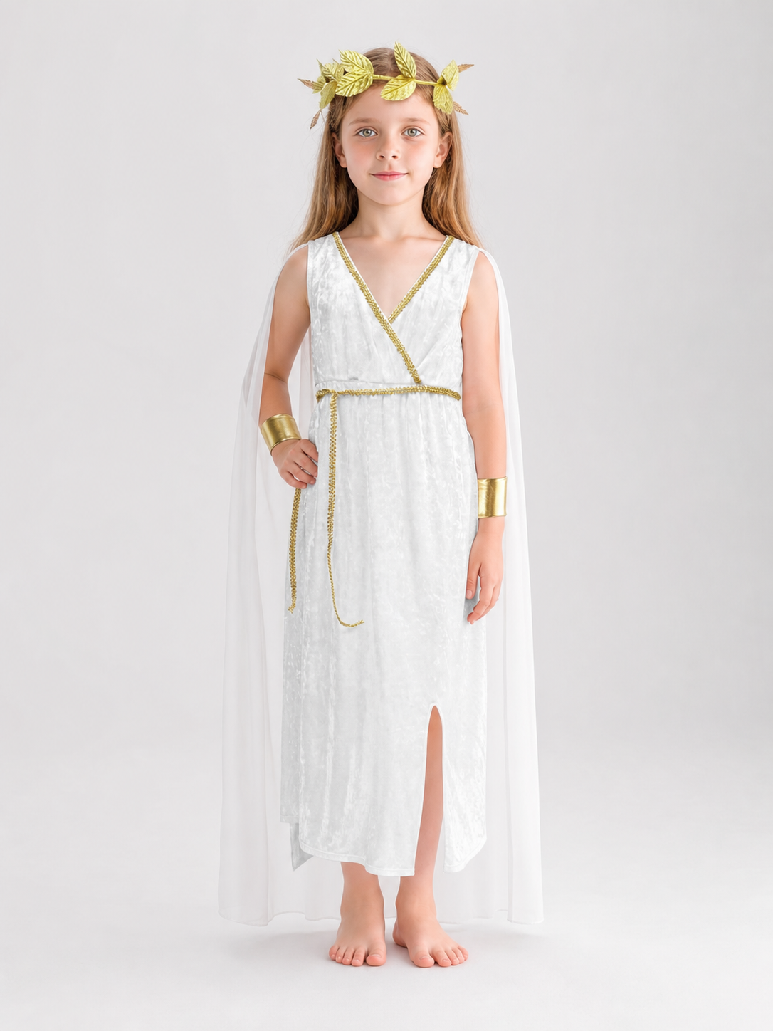 Ancient Greek Goddess Costume with Cape and Accessories