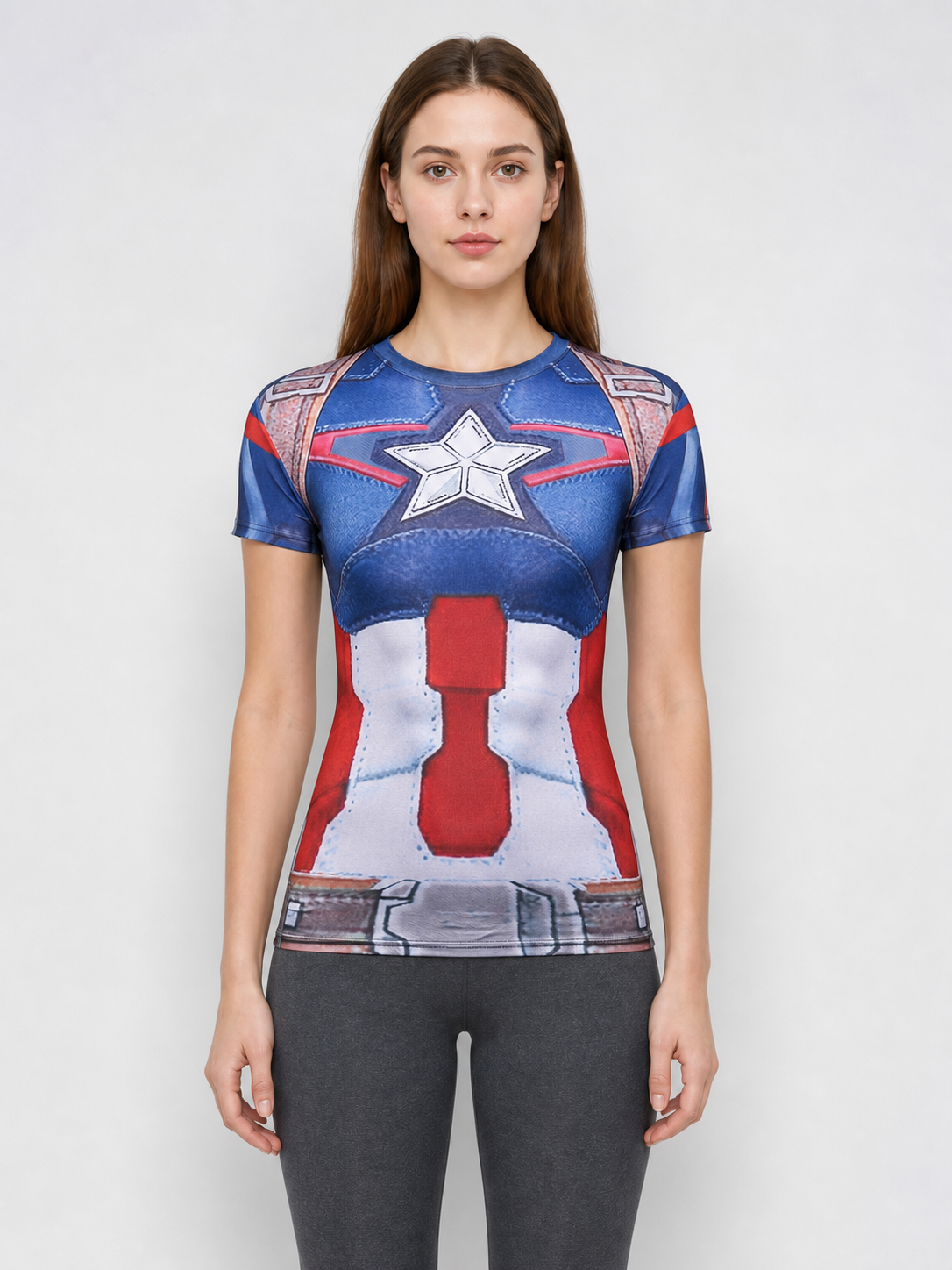 Superhero print T-shirt, slim fit