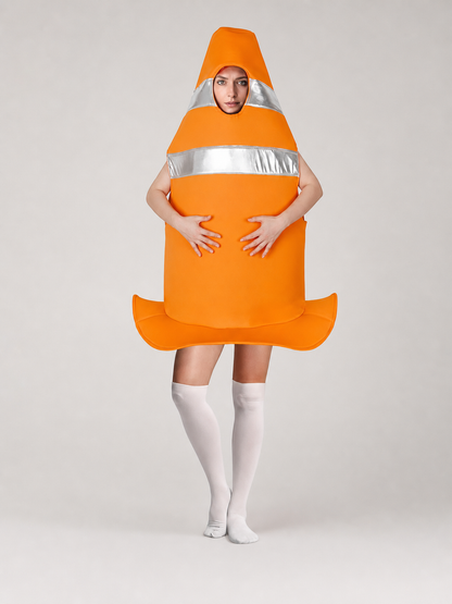 Adult Orange Traffic Cone Costume for Parties