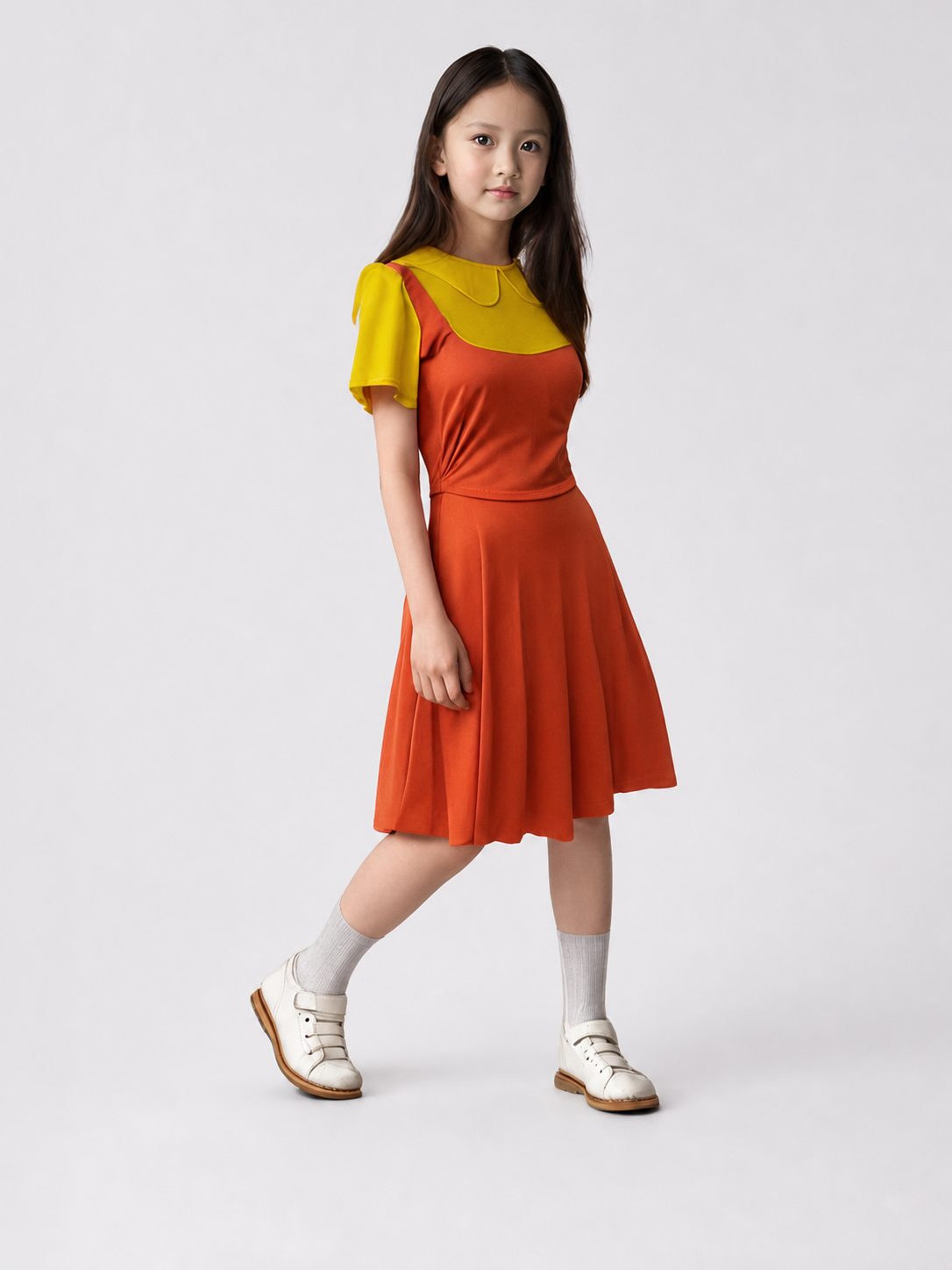 Children's Color-Block Costume Dress
