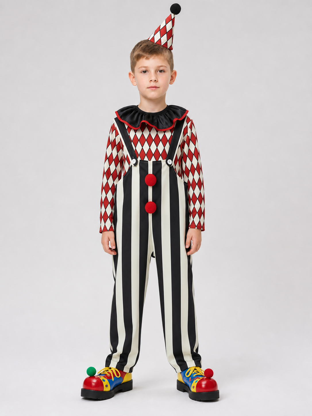 Clown Costume with Hat and Nose