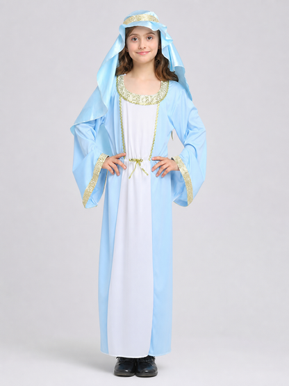 Children’s Shepherd Costume with Cape and Long Dress