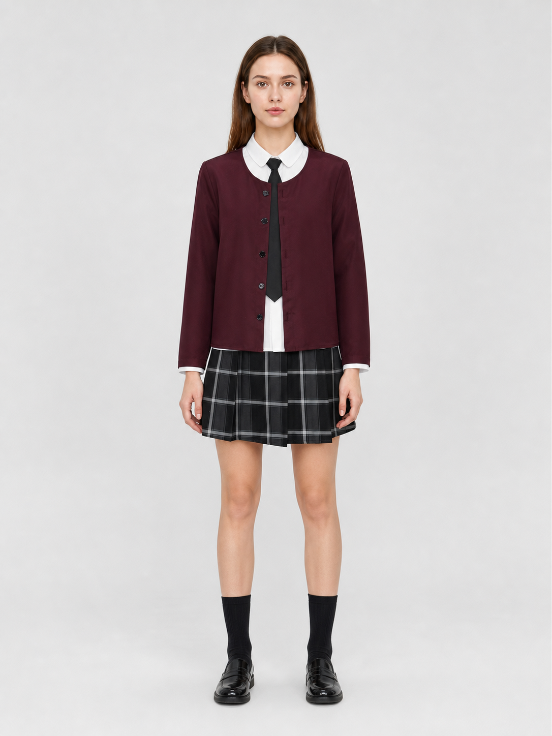 Frank cosplay costume: shirt, cardigan, skirt