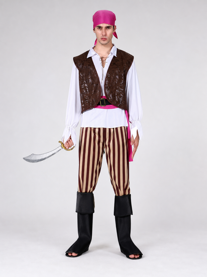 Carnival Pirate Costume with Accessories for Halloween