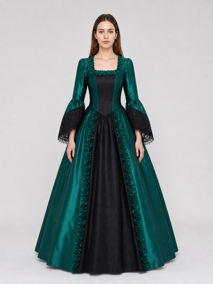Gothic Victorian Dress with Wide Sleeves