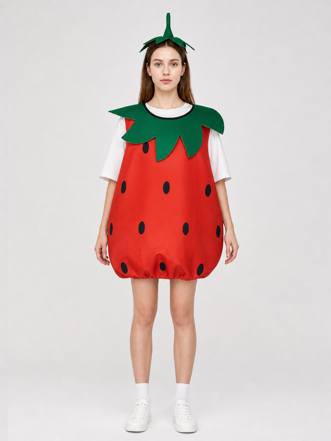 Adult Strawberry Costume with Mask