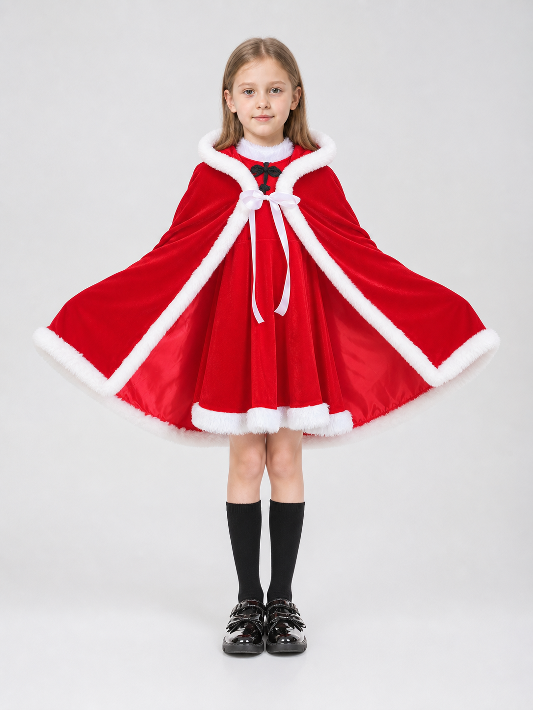 Festive Santa Costume: Dress and Cape